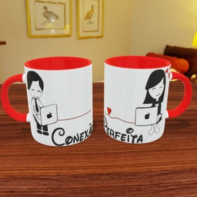 Par Canecas "Conexão Perfeita"