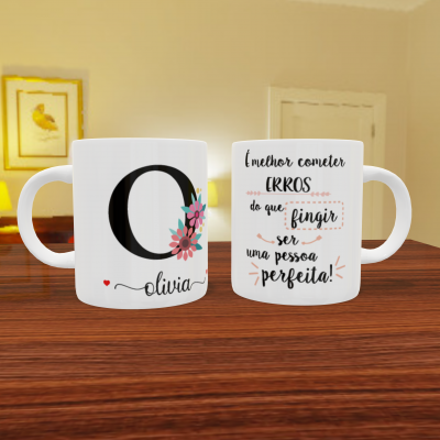 Canecas "Letra Floral"