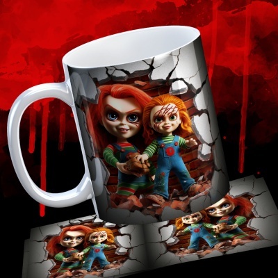 Caneca Terror Imagem  3D - Chucky