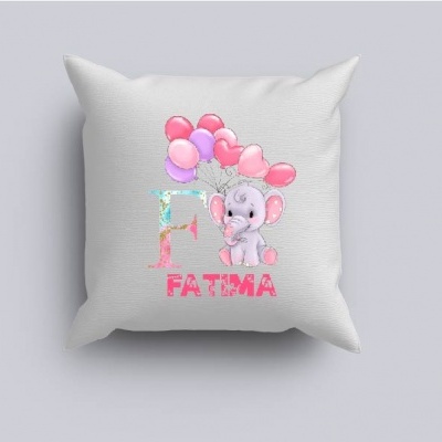Capa de Almofada Alfabeto Menina Personalizado