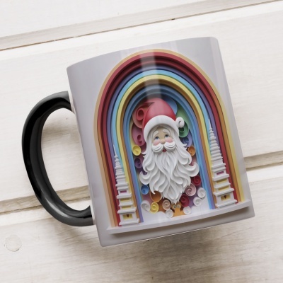 Caneca Natal em Festa Imagem 3D