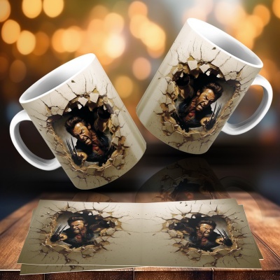 Caneca Heróis e Vilões Imagem 3D