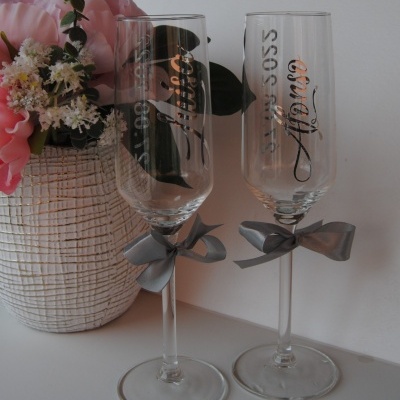 Copo Flute personalizado para Casamento, festas, batizado