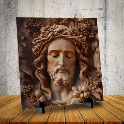 Azulejo Jesus em Madeira