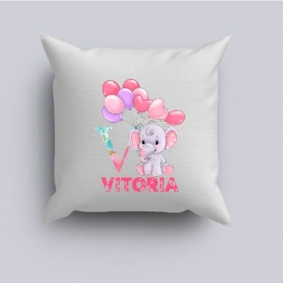 Capa de Almofada Alfabeto Menina Personalizado