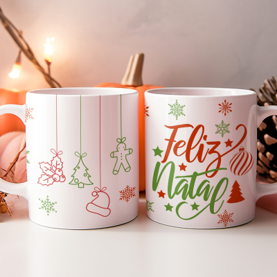 Caneca Natal Clean