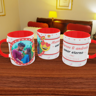 Canecas Namorados Texto e Fotos - 12 Temas