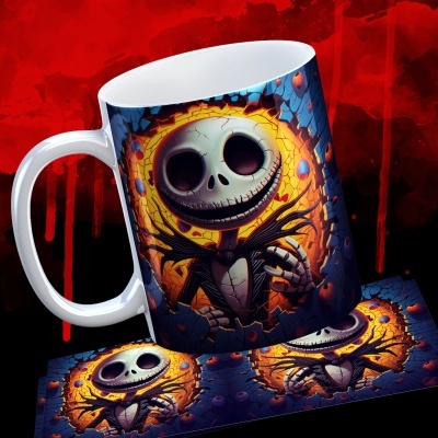 Caneca Terror Imagem  3D - Jack Skellington