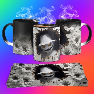 Caneca Halloween Imagem  3D