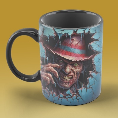 Caneca Terror Imagem  3D - Freddy Krueger