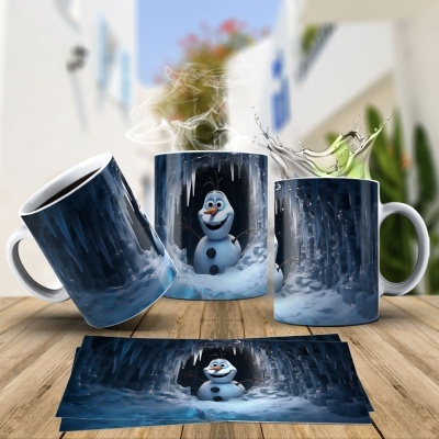 Caneca Natal OLAF Imagem  3D