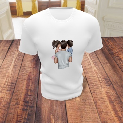 T-shirt  Pai C/ Casal de filhos