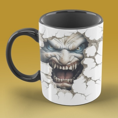 Caneca Terror Imagem  3D  - Terror