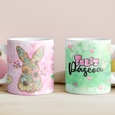 Caneca Páscoa Aquarela