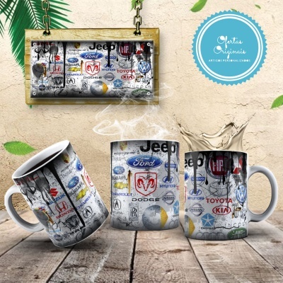 Canecas Marcas de Carros Lata de Óleo