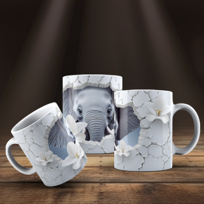 Caneca Animais Fofinhos Imagem 3D