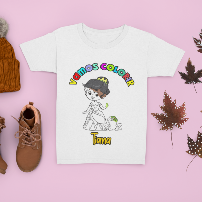 T-Shirts Vamos Colorir Princesas