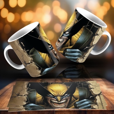 Caneca Heróis e Vilões Imagem 3D