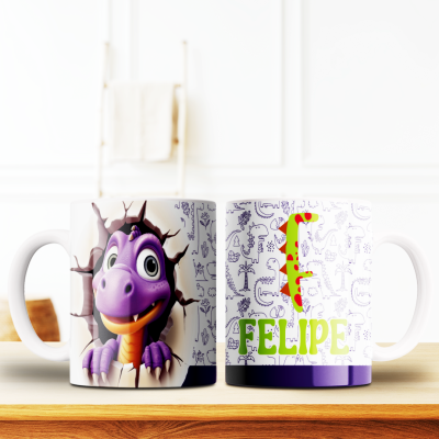 Caneca Alfabeto Dinossauro