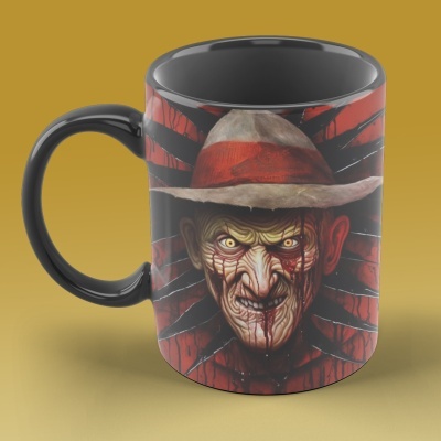 Caneca Terror Imagem  3D - Freddy Krueger