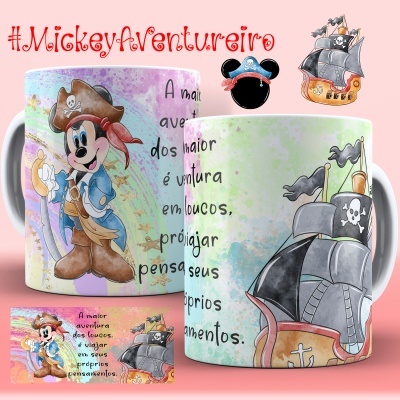 Canecas Mickey Aventureiro - 8 Temas