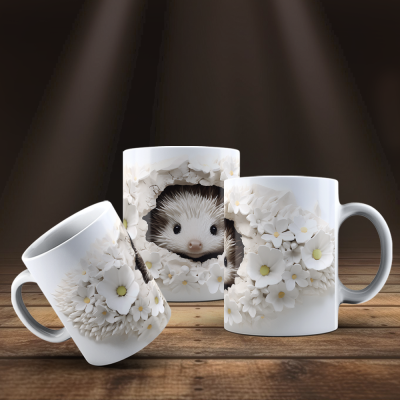 Caneca Animais Fofinhos Imagem 3D