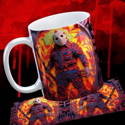 Caneca Terror Imagem  3D - Sexta-feira 13 - Jason