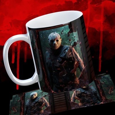 Caneca Terror Imagem  3D - Sexta-feira 13 - Jason