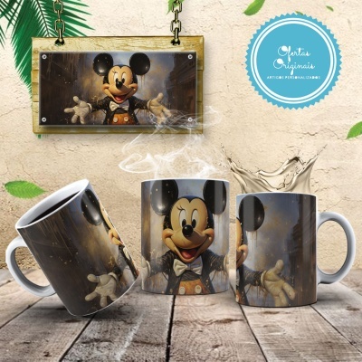 Caneca Mickey e Amigos Imagem  3D