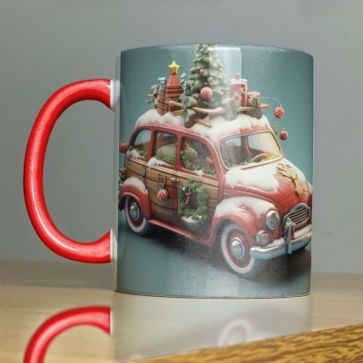 Caneca Carros de Natal