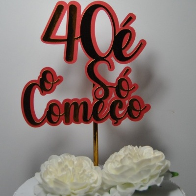 Topo de Bolo Aniversário ...é só o começo