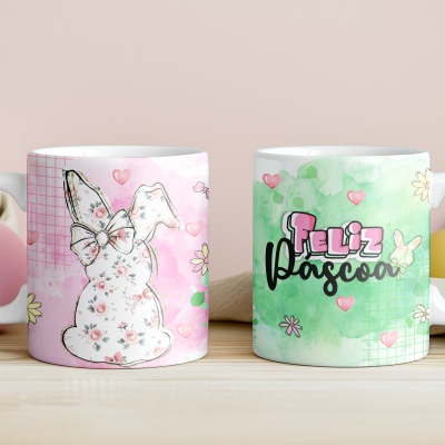 Caneca Páscoa Aquarela