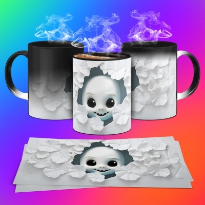 Caneca Halloween Imagem  3D