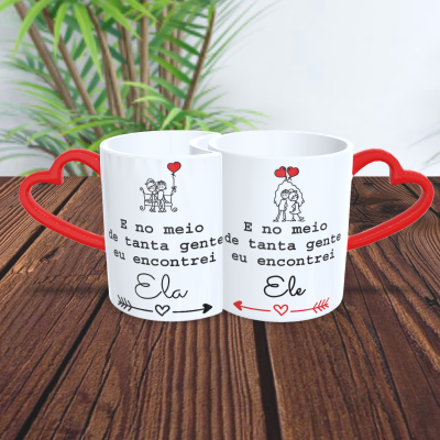 Par de Canecas Namorados Casais