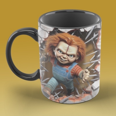 Caneca Terror Imagem  3D - Chucky