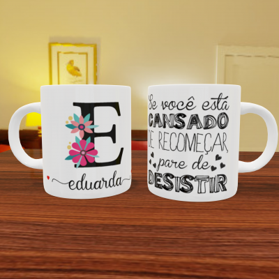 Canecas "Letra Floral"