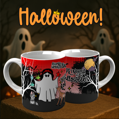 Caneca Princesas Halloween