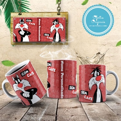 Caneca Looney Tunes Café Sem Café Personalizada
