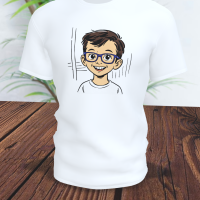 T-Shirt Personalizada com Ilustração a Partir da Sua Foto