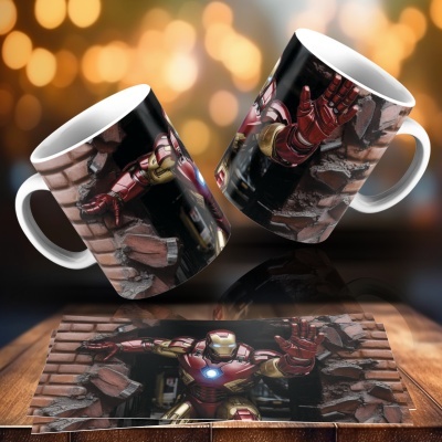 Caneca Heróis e Vilões Imagem 3D