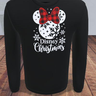 T-shirt M/Comprida Disney Christmas Preta