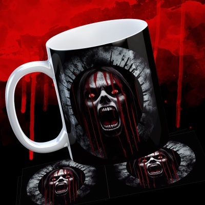 Caneca Terror Imagem  3D  - Terror