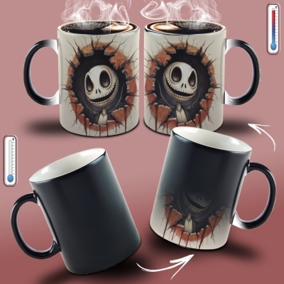 Caneca Terror Imagem  3D - Jack Skellington