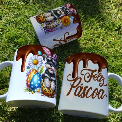 Caneca Cães Páscoa
