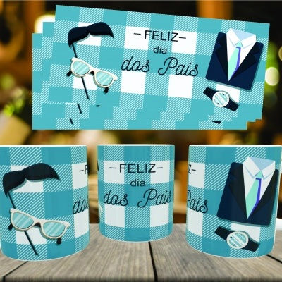 Caneca Feliz Dia do Pai - 12 Imagens