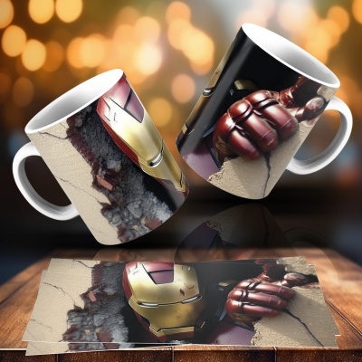 Caneca Heróis e Vilões Imagem 3D