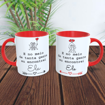 Par de Canecas Namorados Casais