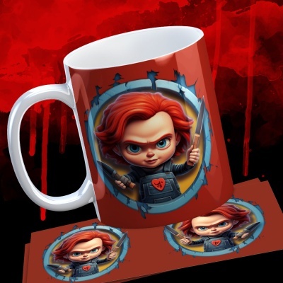 Caneca Terror Imagem  3D - Chucky