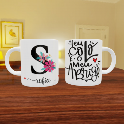 Canecas "Letra Floral"