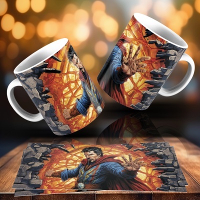 Caneca Heróis e Vilões Imagem 3D